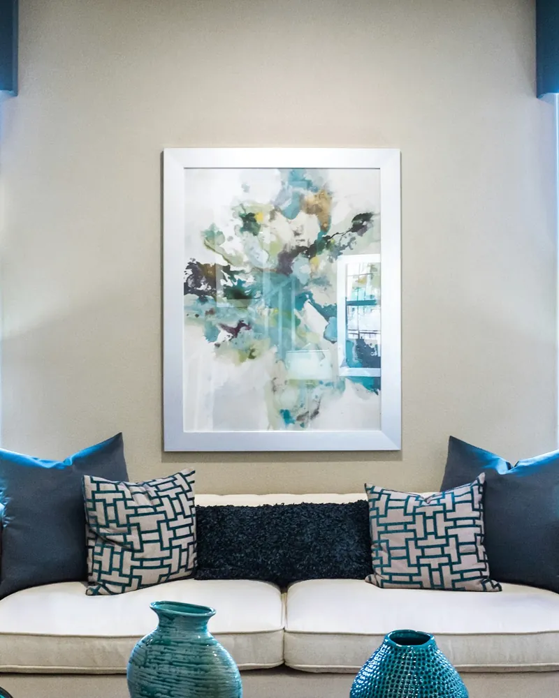 A serene, immaculate living room